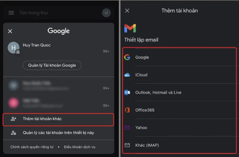 Người dùng Android có thể kiểm tra và thực hiện đổi địa chỉ Gmail thông qua phần quản lý Tài khoản Google trên điện thoại