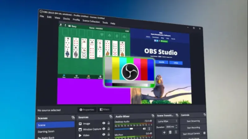 OBS Studio miễn phí, không gắn hình mờ mặc định và cho phép tùy chỉnh chất lượng video chuyên sâu