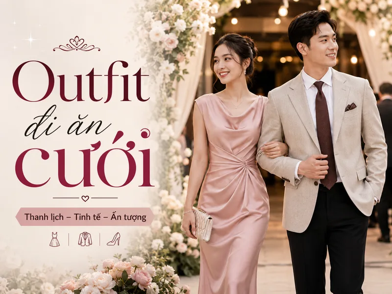 Trang phục dự tiệc cưới cần chỉn chu, phù hợp hoàn cảnh và không lấn át cô dâu, chú rể