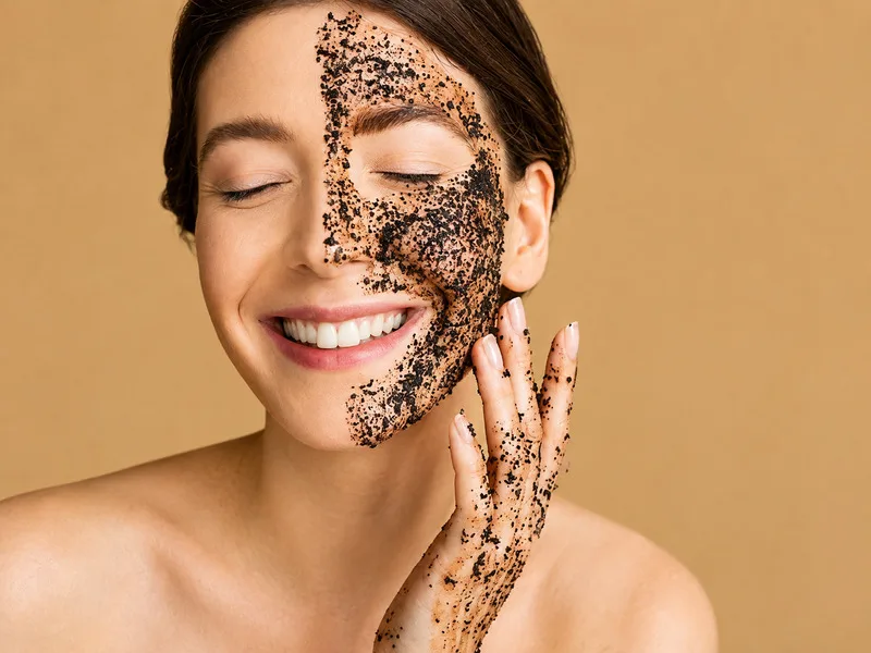Da mặt mỏng và nhạy cảm hơn da body nên cần thận trọng khi dùng trực tiếp các hạt bã cà phê để tẩy tế bào chết.