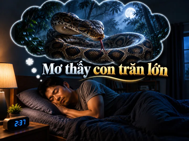 Mơ thấy con trăn lớn thường gợi liên tưởng đến sức mạnh và thay đổi